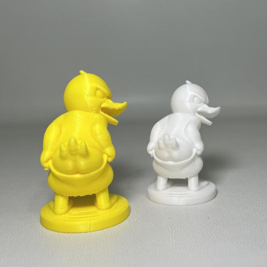 3D Printed Duck Statue Funny Desk Ornament Mini Yellow & White Cute Figurine for Office Desk Decor Gift for Coworkers Desktop Accessories