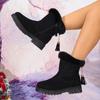 Mode Damen Schneestiefel Winter Neu Warm Modedesigner Stiefeletten Damen Luxus Plateau Stiefel Rutschfest Kurzer Plüsch Flache Schuhe Damen