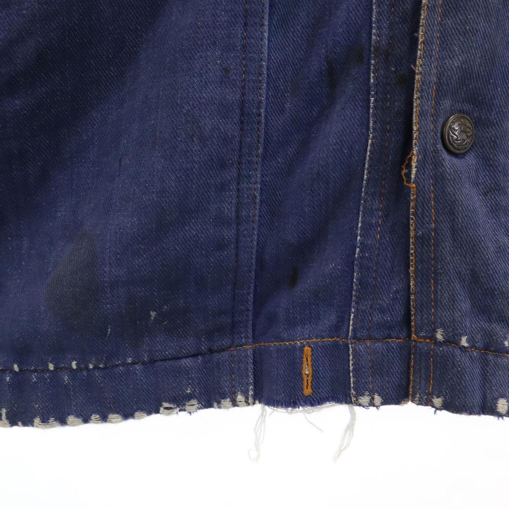 Valley Co 70s 80s vintage Denim Jacket L Navy jeans Men's Used