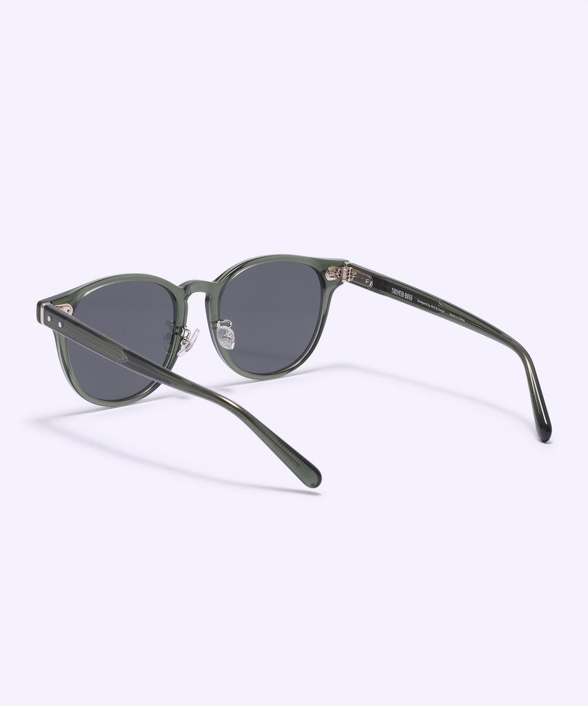 Alloaiweeo [Silverbite] Sbs1602 1313G Acetate Round Khaki Sunglasses