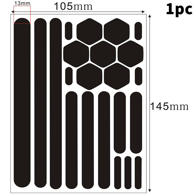 

Motorcycle Reflective Stickers Helmets Invisible Black Reflective Strips Effective Reflective Tape For Bikes Motorcycles Helmets 1pcs
