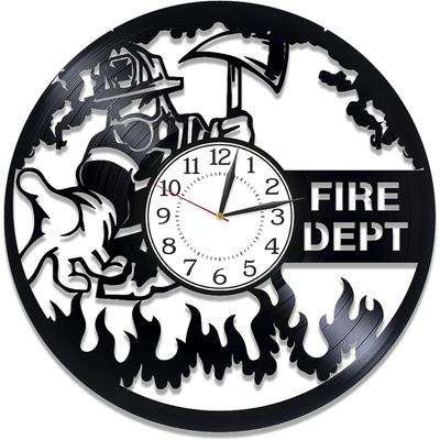 Feuerwehr 12 Zoll Vinyl Schallplatte Wanduhr Feuerwehrmann Original Heimdekoration Feuerwehr Uhr Geburtstagsgeschenk für Jungen