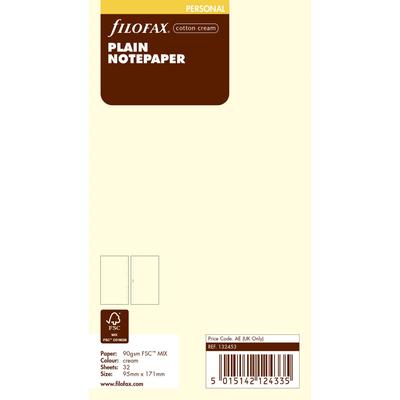 Filofax Filofax Plain Personal Refill 30pk (Cotton Cream)