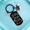 Stainless Steel Keychain European And American 2025 Graduation Season Gift Engraved Metal Key Ring Graduation Classmate Gift