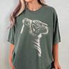 Ästhetisches Tiger-Shirt - Retro Tiger Comfort Colors T-Shirt, 90er Jahre Tier-T-Shirt, Y2K Tier-Grafik-T-Shirt, Dschungel Safari Tier-T-Shirt Geschenk