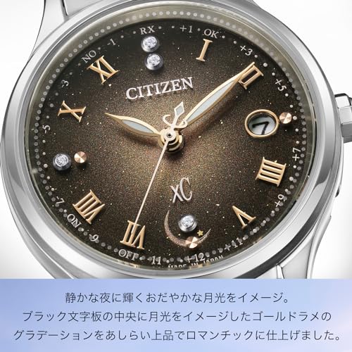 Citizen Eco-Drive Radio-Controlled Wristwatch ES9490-79E Limited Edition Moonlight Diamonds Ladies Silver