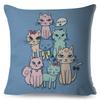 Colorful Cute Cartoon Pet Dog Cat Cushion Cover for Children Room Sofa Decor Animal Dinosaur Giraffe Pillow Case Pillowcase