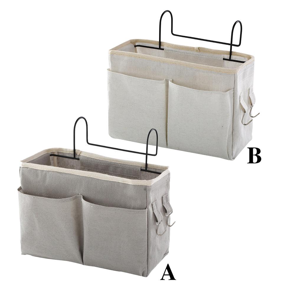 Bedside Storage Organizer Bed Desk Bag Sofa TV Remote Control Hanging Caddy