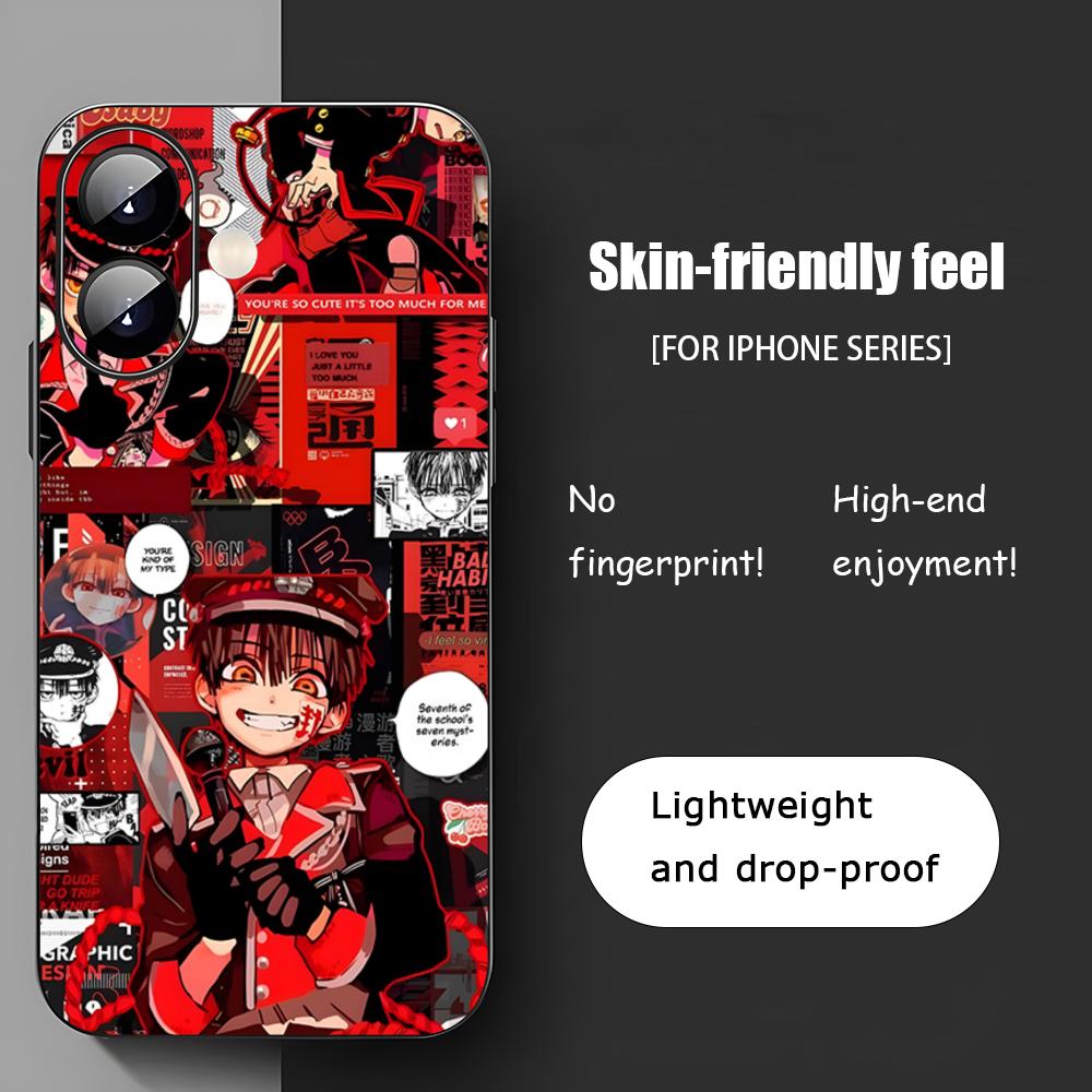 Toilet Bound Hanako Kun Anime Phone Case For iPhone 17 16 15 14 13 12 11 X XR XS 8 Plus Mini Pro Max Soft Black Shockproof Cover