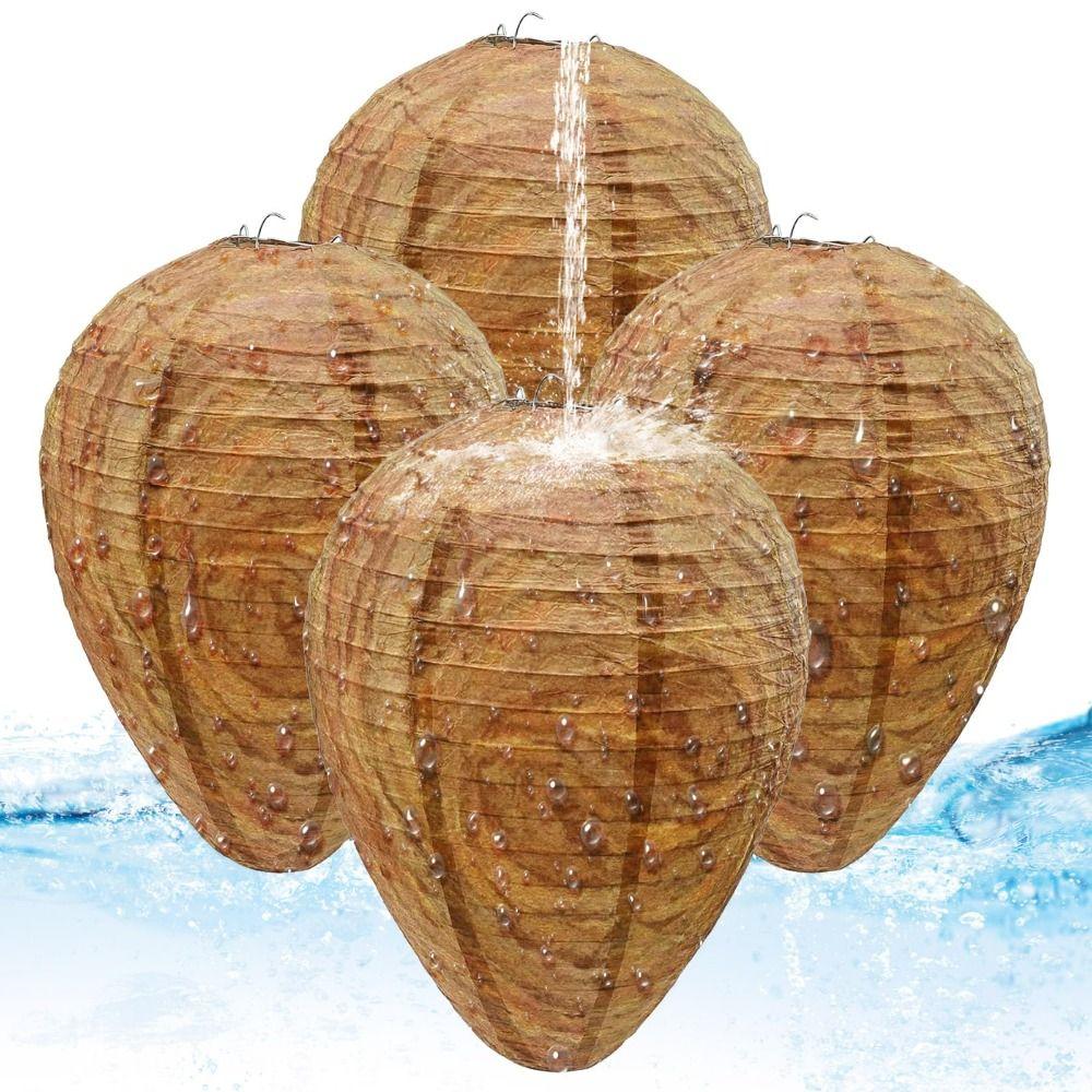 Hornets Deterrent Waterproof Wasp Nest Decoy Reusable Eco-Friendly Fake Wasp Nest Non-Toxic Paper Artificial Beehive Yard
