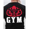 Men Black Cotton TShirt Gym Muscle Graphic Athletic Streetwear Hipster TShirt