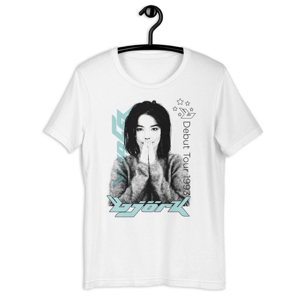 New Bjork 1993 Debut Tour Cotton White All Size T Shirt For Men CM252