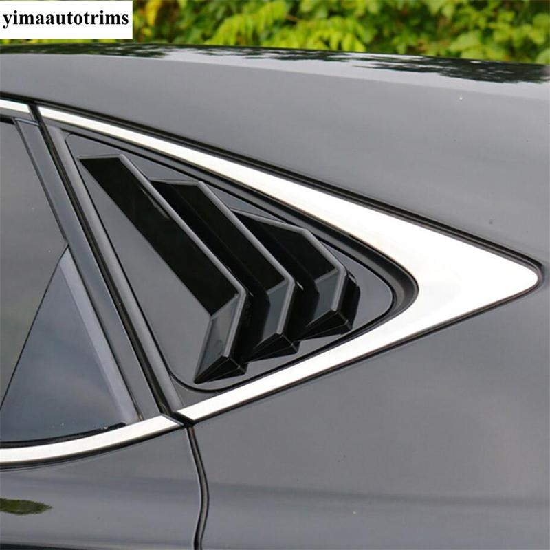 2 Pcs Black Carbon Window Shutter Louvers Scoop Side Air Vent Cover Trim Exterior Accessories For LEXUS NX 200 300H 2015 - 2018