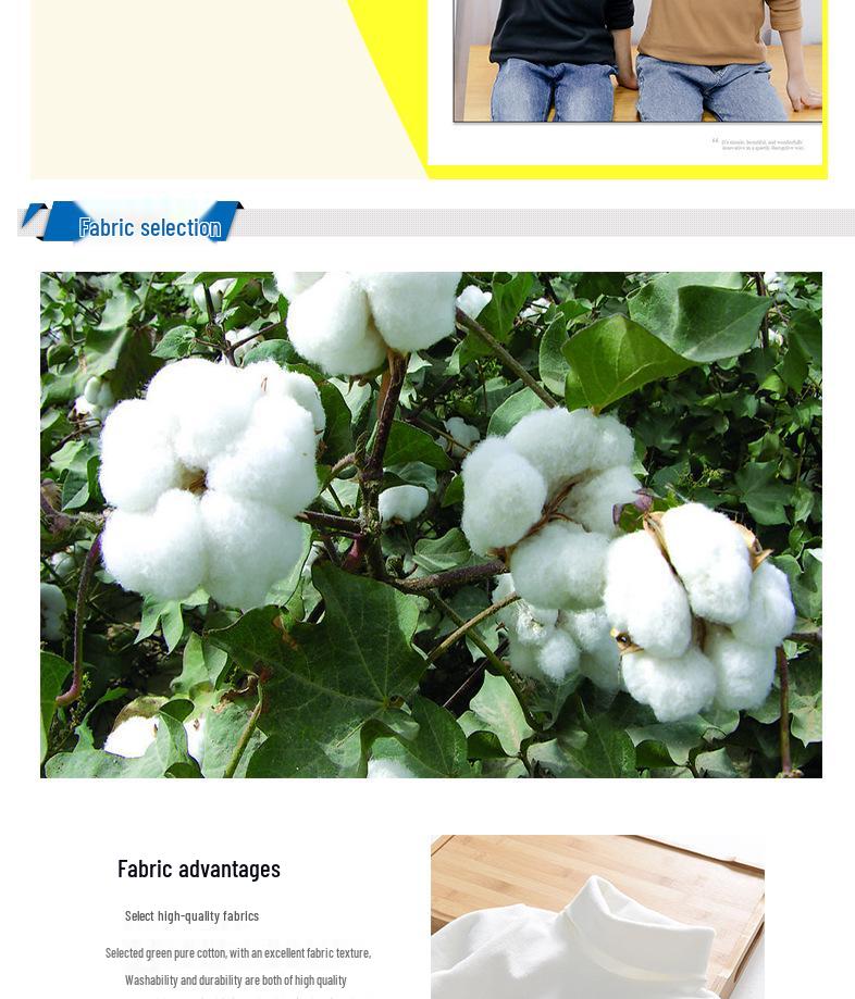 Kids' 2024 Cotton High Neck Long Sleeve T-Shirt – Cozy, Trendy Autumn/Winter Base Layer for Boys & Girls.