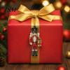 Vintage European Holiday Decor Christmas Nutcracker Ornaments, Durable Wooden Hanging Figurines, Country Style Rustic Tree Pendants Decorations,