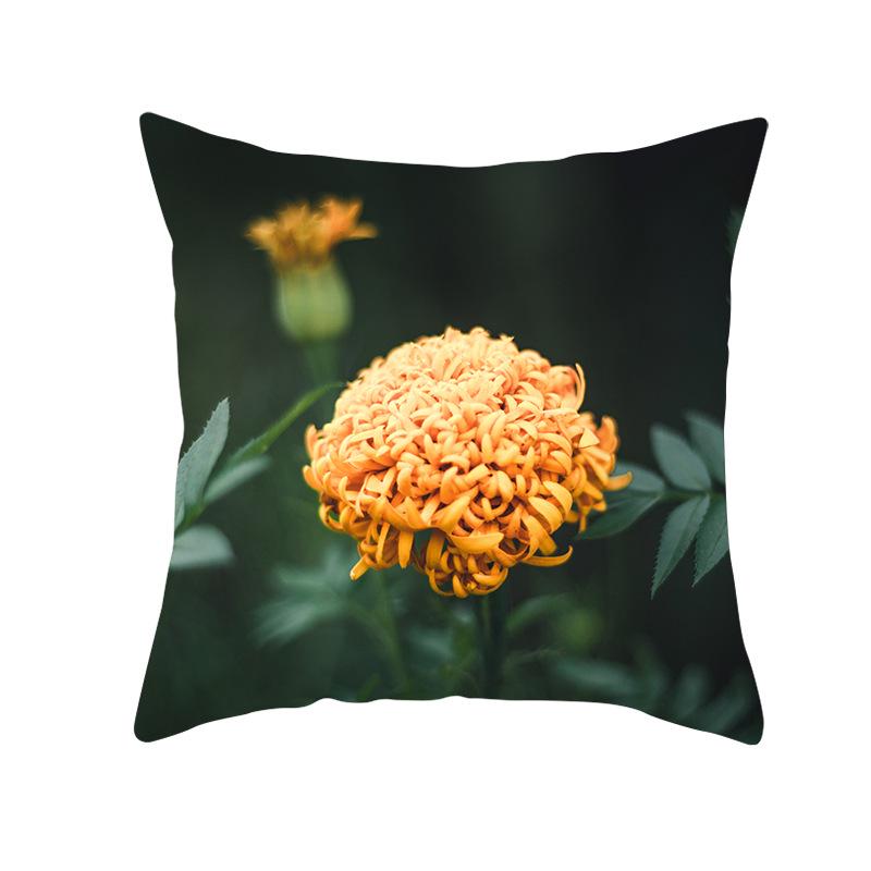 Black Rose Peach Skin Pillow Cover Car Pillow Cover Sofa Cushion Cover for Home Use
