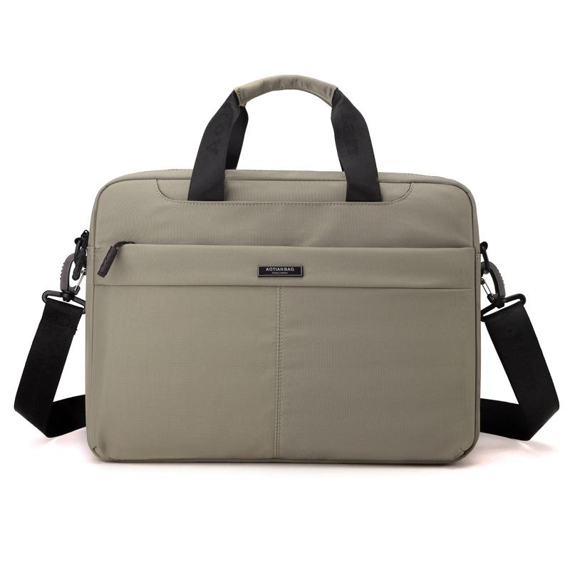 

Мужской портфель большой вместимости, многофункциональная компьютерная сумка, деловая сумка через плечо для поездок на работу легкие хаки