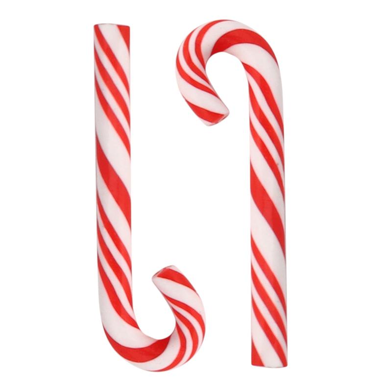Good-150Pcs Red And White Handmade Christmas Candy Cane Kawaii Miniature Food Dollhouse Home Decor