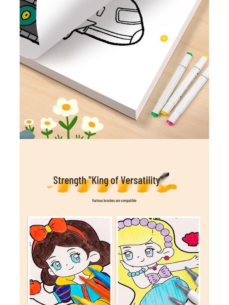 Princess Coloring & Drawing Book for Girls Ages 3-6: Early Education Fun