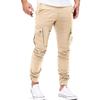 Men Trousers Tactical Pants Joggers Trousers Men Pants Solid Color Multi Pockets Straight Casual Cargo Pants for Daily Wear
