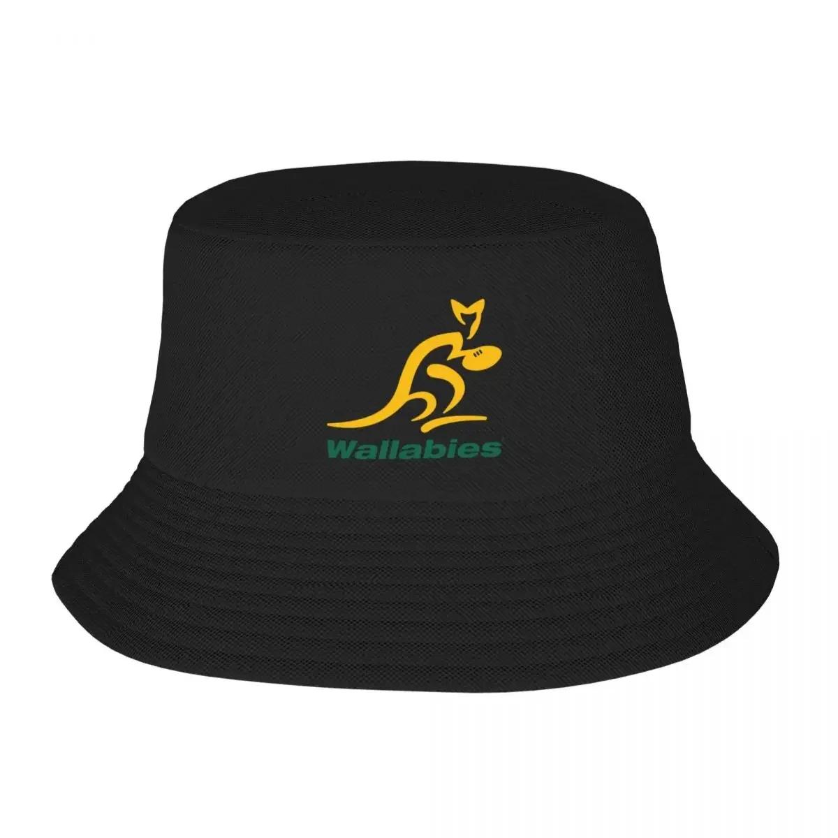 Australia Rugby Wallabies Yellow Wallaby Bucket Snapback Cap Sunscreen custom western Women s UnisexsBucket hat