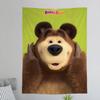 Cartoon MMasha And The BBears DIY Wall Tapestry Hippie Flower Wall Carpets Dorm Decor Wall Art Decor