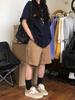 Unisex American Retro Trendy Letter T-shirt, Pure Cotton, Plus Size, Loose Fit, Hong Kong Style