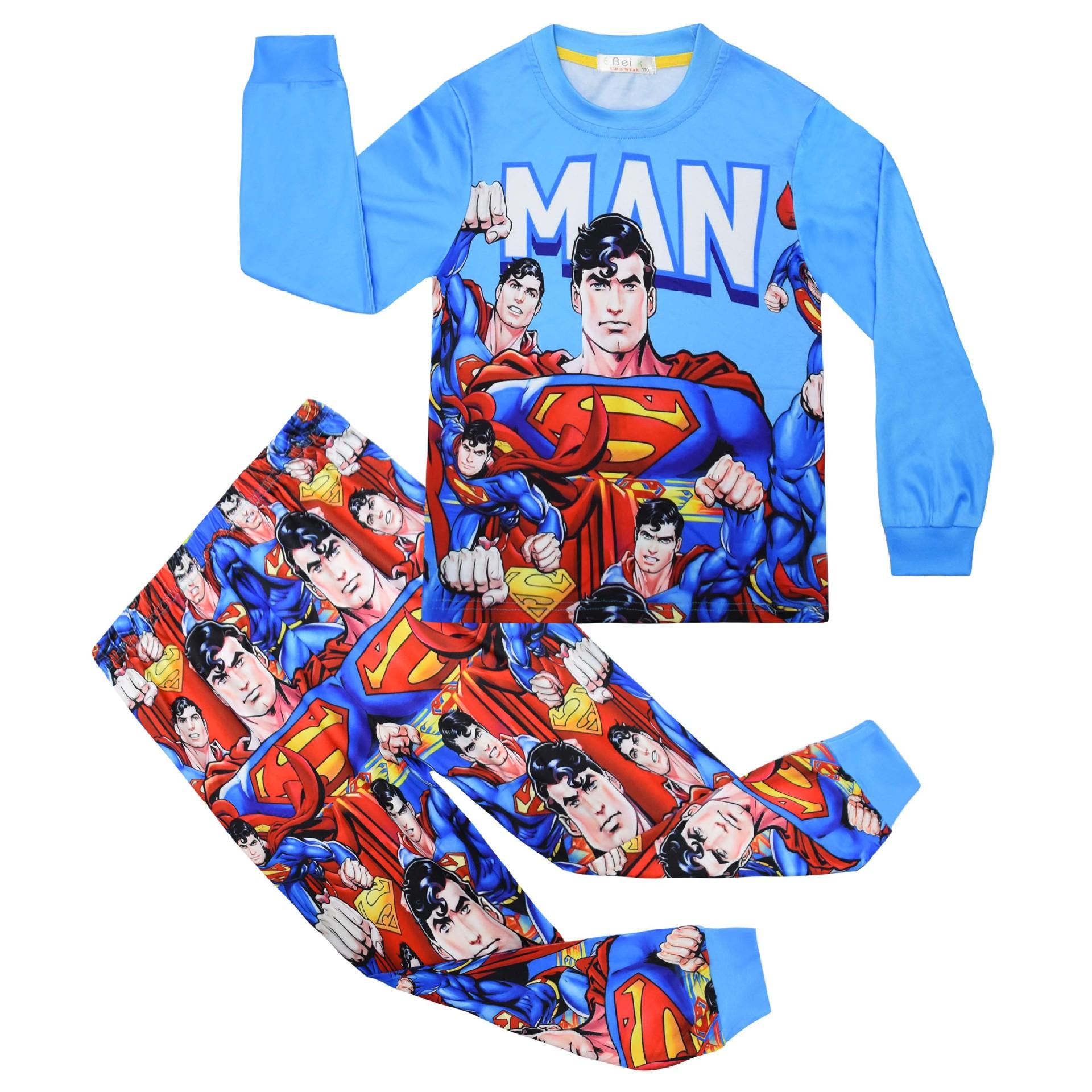 

Long-Sleeved Set, Cartoon Digital Printing, Middle-Aged And Older Children S Daily Loungewear, Long-Sleeved Set 7992 110
