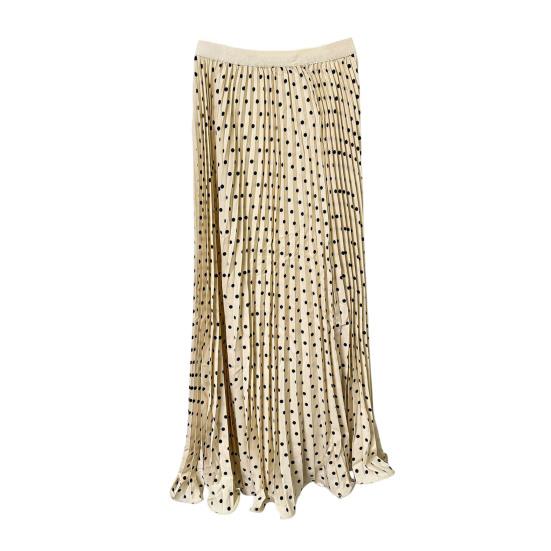 Gonna Donna Elastica Vita Alta Gonna Maxi a Linea A Modellante Ampio Fondo Stampa Pois Pieghettata Lunga per Uso Quotidiano Lavoro Tempo Libero