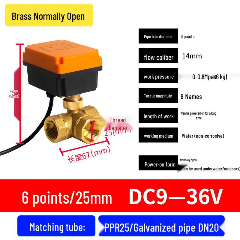 Mini Electric Ball Valve: Two-Way Threaded, Underwater & Waterproof, 220V/24V/12V