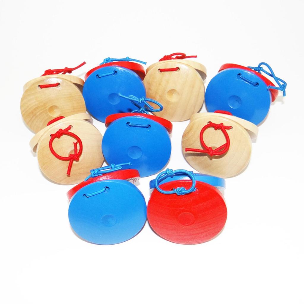 Wooden Castanets Orff Musical Instruments Music Perception Infant And Toddler Teaching Aids Cultivate Baby's Sense Of Rhythm
