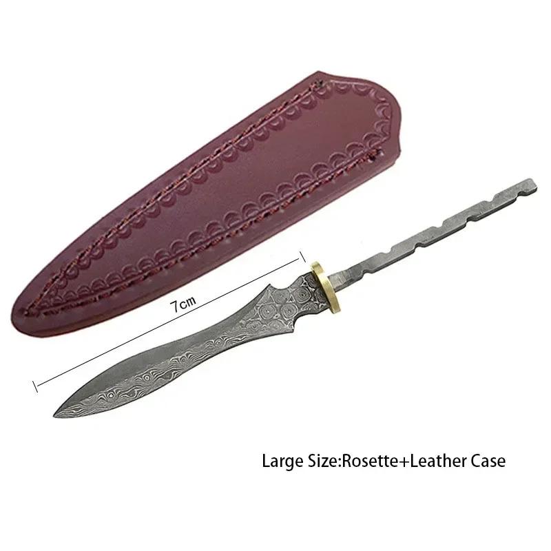 Dropshipping Prawdziwa Stal Damasceńska Nóż do Herbaty Embryo Igły do Herbaty Pu 'er DIY Materiały Domowe Ręcznie Robione Puste Akcesoria do Noża