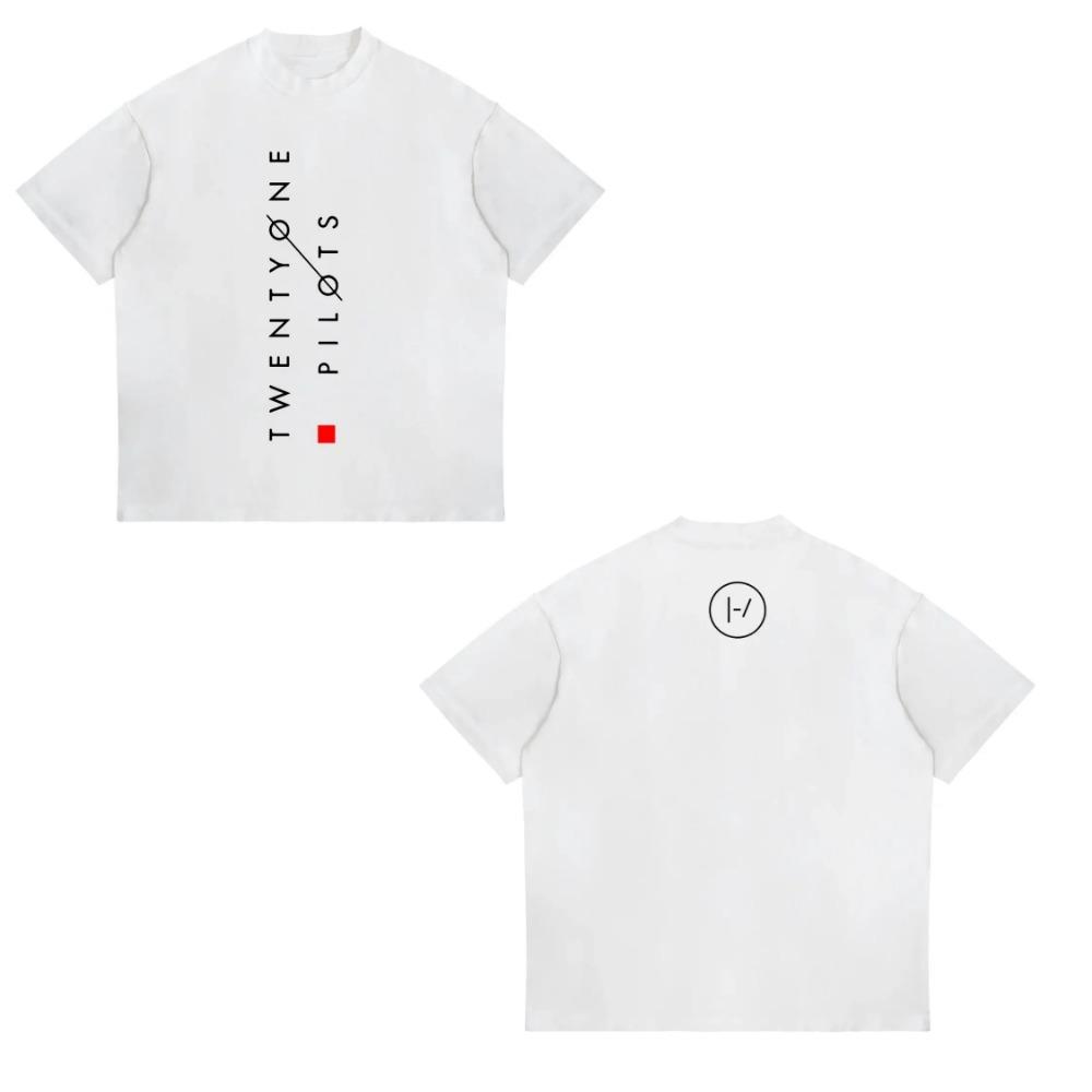 Hip Hop T-Shirt Twenty One Pilots Band Damen Herren Kurzarm Übergroß Y2k Rapper Streetwear Punk Street Harajuku Unisex Tees