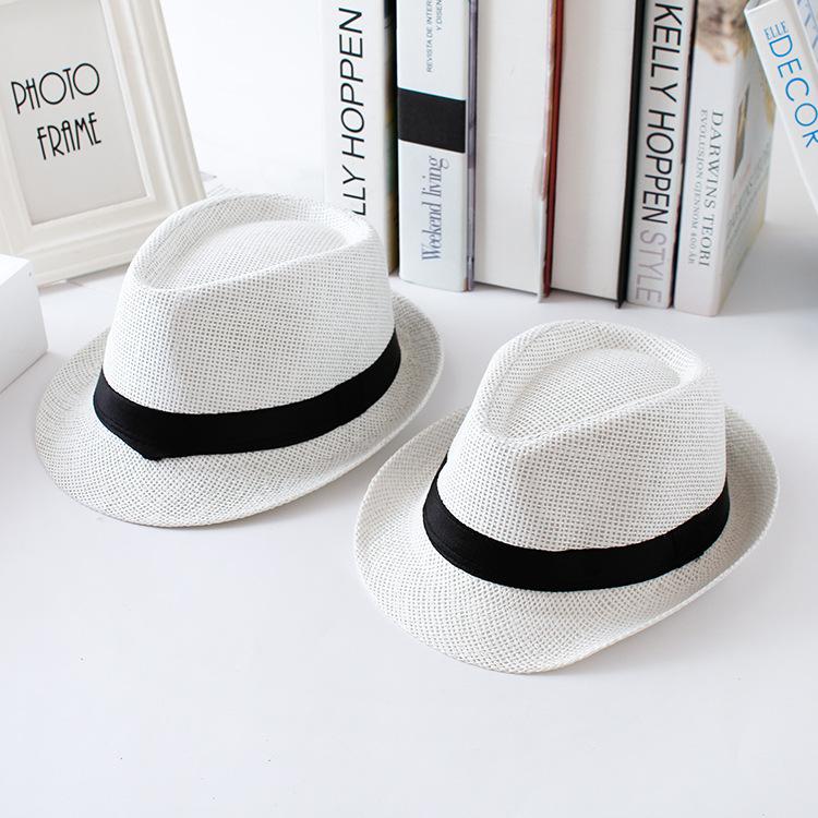 Parent-child Children's Jazz Hat Trendy Leisure Summer Baby Hat Top Hat Boys and Girls Sunshade Straw Hat