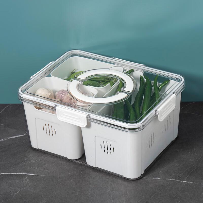 ZISIZ Divided Refrigerator Food Storage Box