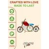 Handcrafted Motorcycle Design Metal Table Clock, Vintage Bike Shape Hand-Painted Iron Desk Clock