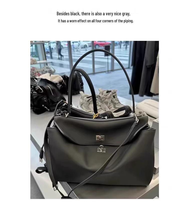 New 2024 B-brand Genuine Leather Women's Rodeo Shoulder Bag - Casual Commuting Kelly Tote