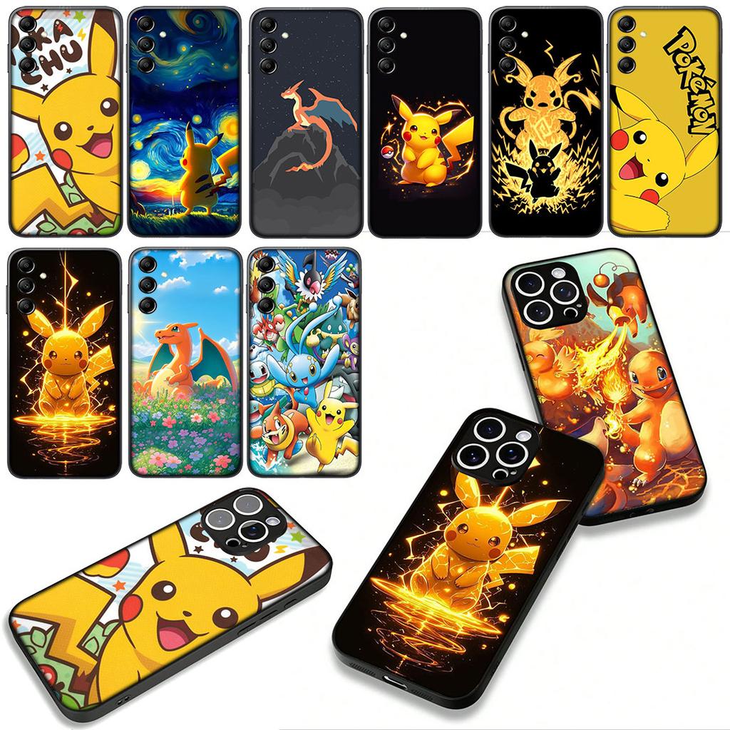 Phone Cover P-Pokemons GO Charmander P-Pikachus for Apple iPhone 16 15 14 Plus 13 12 Mini 17 Pro Max + ProMax 16E Air 15+ Case