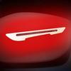 2 Pcs Car Reflective Stickers Flexional Red Rearview Mirror Reflective Stickers for Doors Bumpers