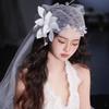 French Style Bridal Lace Floral Hat Luxury Wedding Headband Bridal Headdress  Hair Accessories