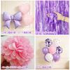 Tonpop Birthday Decoration Balloon Set Purple Balloons Garland Ribbon Heart Tassel Curtain Paper Flowers Party Decor for Girls