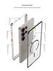 Samsung S26 Ultra Frosted Metal Frame Phone Case with Cooling Magnetic Ring - Exclusive Cross-Border Use