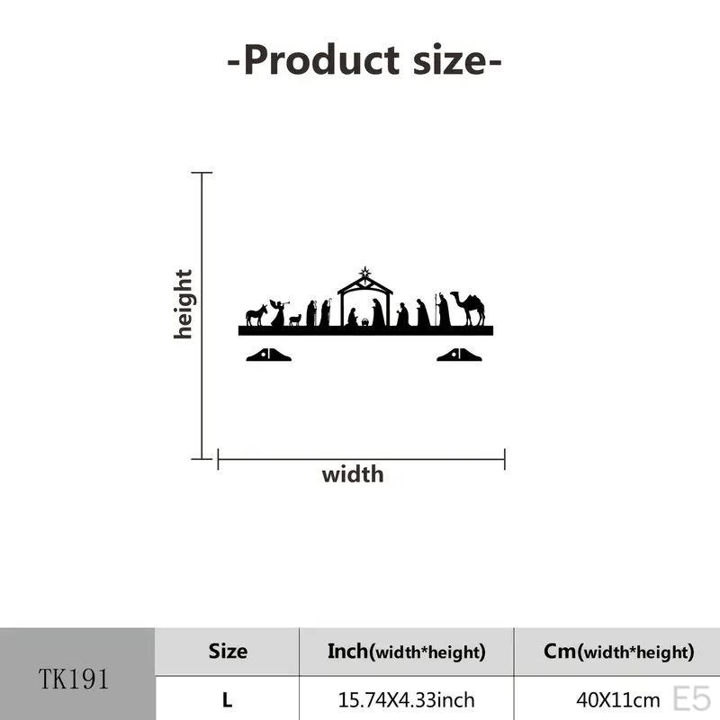 Jesus Manger Ornament Decor Collection Iron Desk Figurine Novelty Scene Nativity