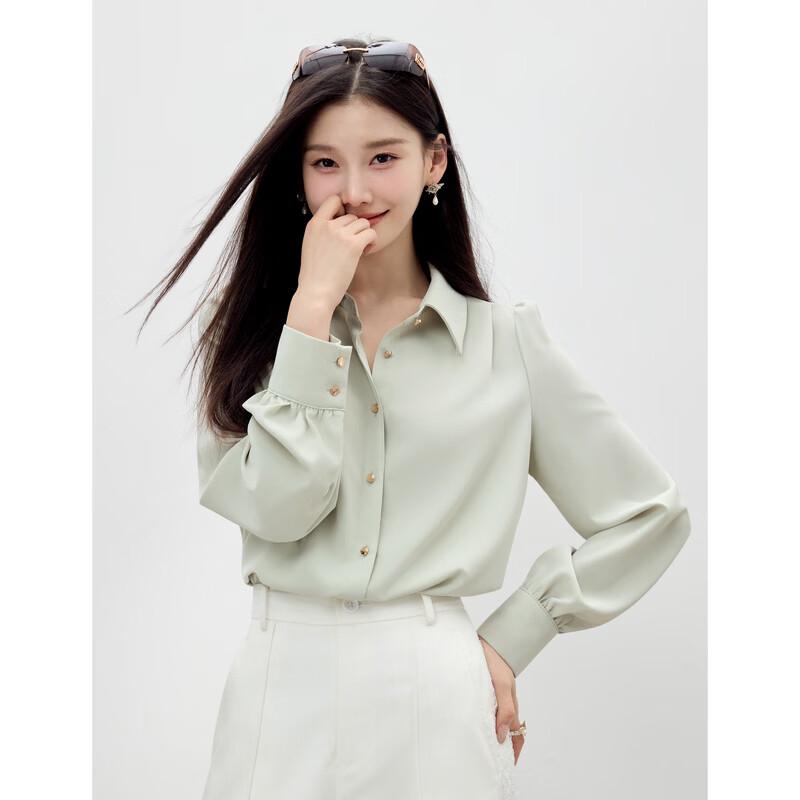 Women s Fashion Long-Sleeve Straight Shirt XL