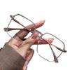 Trendy Women's Light-Changing Transparent Myopia Glasses with Slim Big Frame