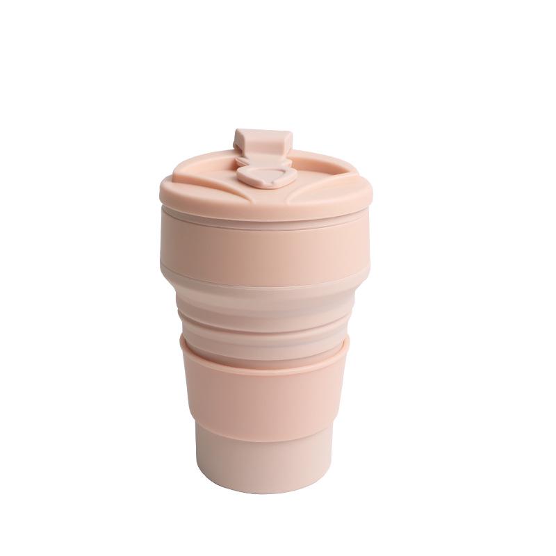 Collapsible Silicone Travel Mug, 500ML, Portable & Foldable Water and Coffee Cup