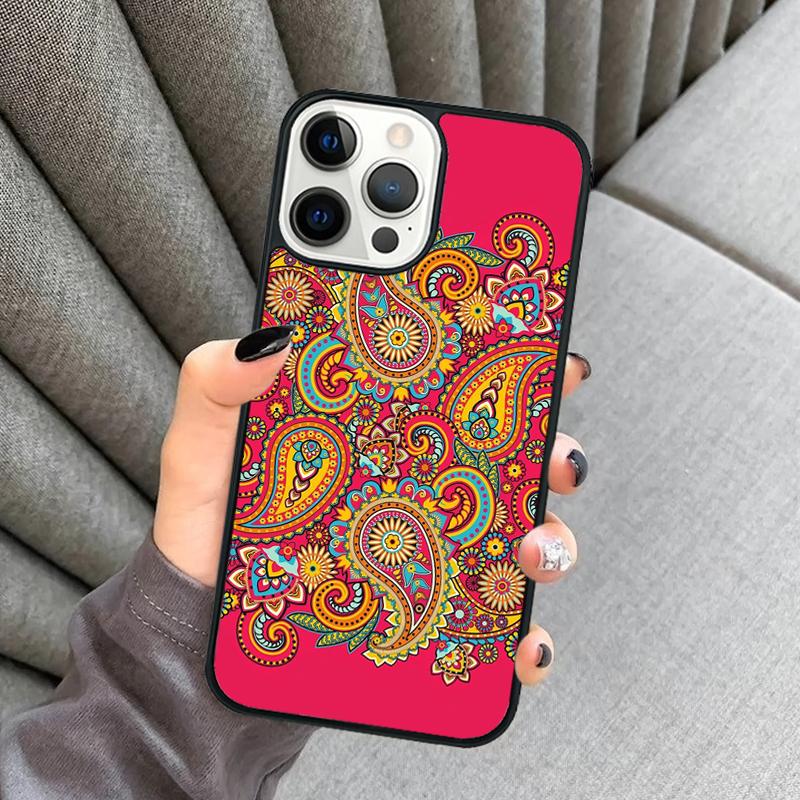 Floral Paisley Pattern Phone Case For iPhone 17 Air 16 16e 15 13 14 Pro Max 11 12 Plus 2022 MAX Shell Cover coque