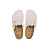 Birkenstock Boston Soft Footbed Suede Leather Narrow Antique White Unisex Sneakers 1027693