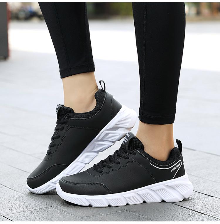 Sneakers in Pelle da Donna - Scarpe Casual Versatili per Tutte le Stagioni, Disponibili in Taglie Forti per Coppie