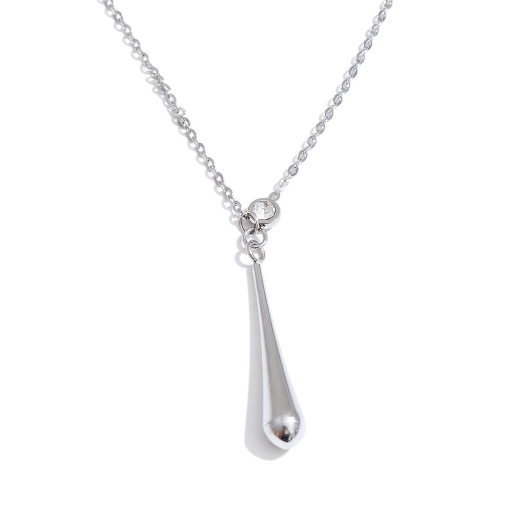 

Yhpup Stainless Steel Water Drop Teardrop Pendant Necklace Waterproof Personalized Fashion Jewelry for Women Wholesale